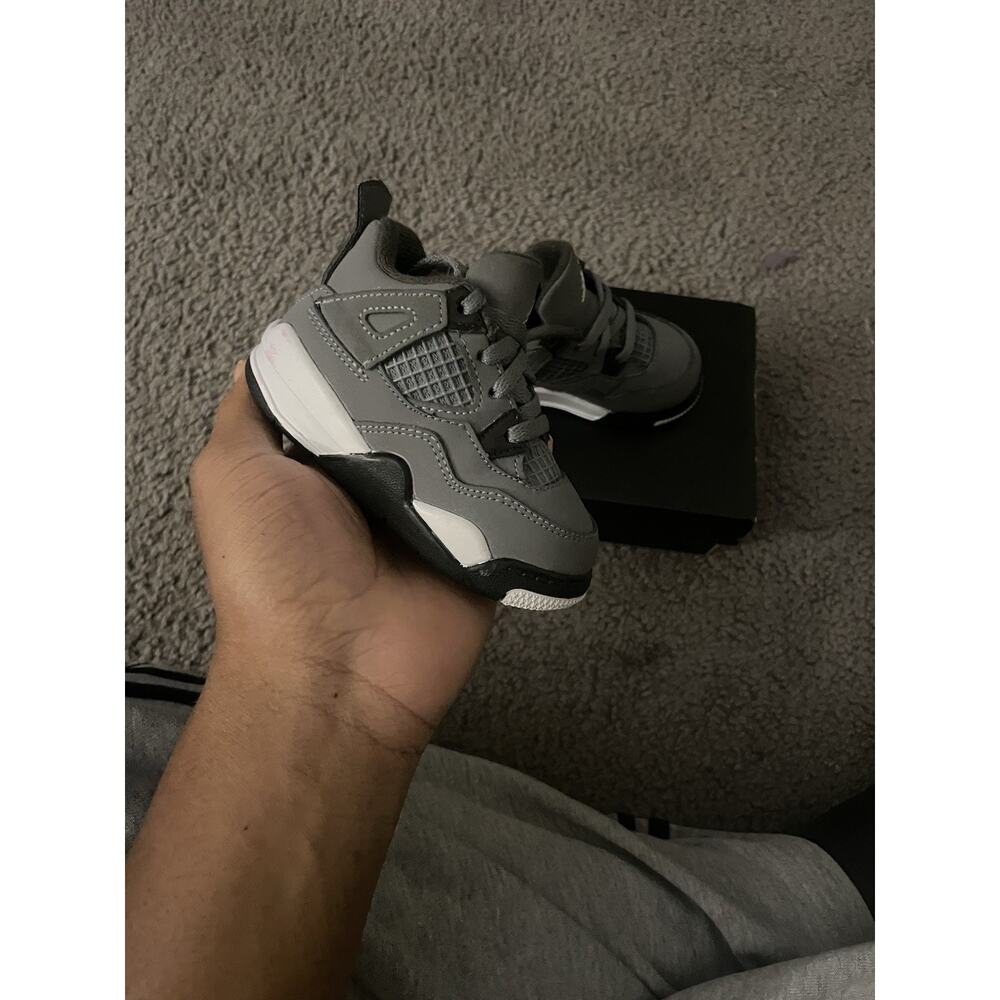 Size 5c- Air Jordan Retro 4 Cool Grey Toddler